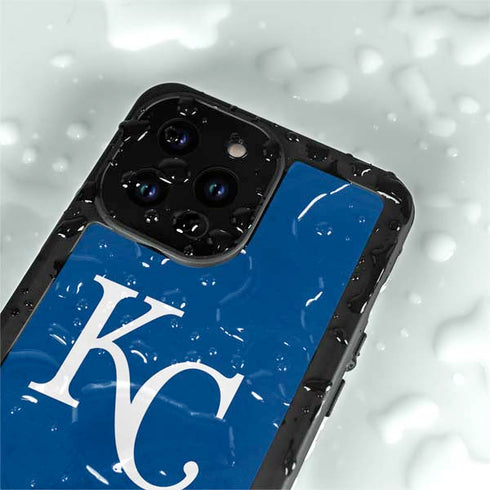 MLB Kansas City Royals - Solid Distressed iPhone 15 Pro Waterproof Case